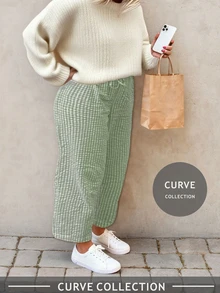 2026春夏大码格子阔腿裤 女款 波西米亚风沙滩裤 | 伊比沙音乐节狂欢装扮 情人节造型 德比日风格 沙滩裙