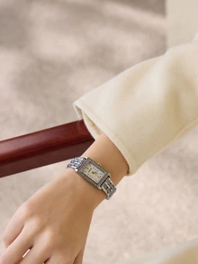 Clariva 1件优雅奢华时尚钻石珍珠手链腕表，女士生日/节日礼物/圣诞礼物 - 銀色 - 查看 5