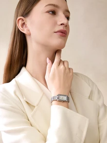 Clariva 1件优雅奢华时尚钻石珍珠手链腕表，女士生日/节日礼物/圣诞礼物 - 銀色 - 查看 3