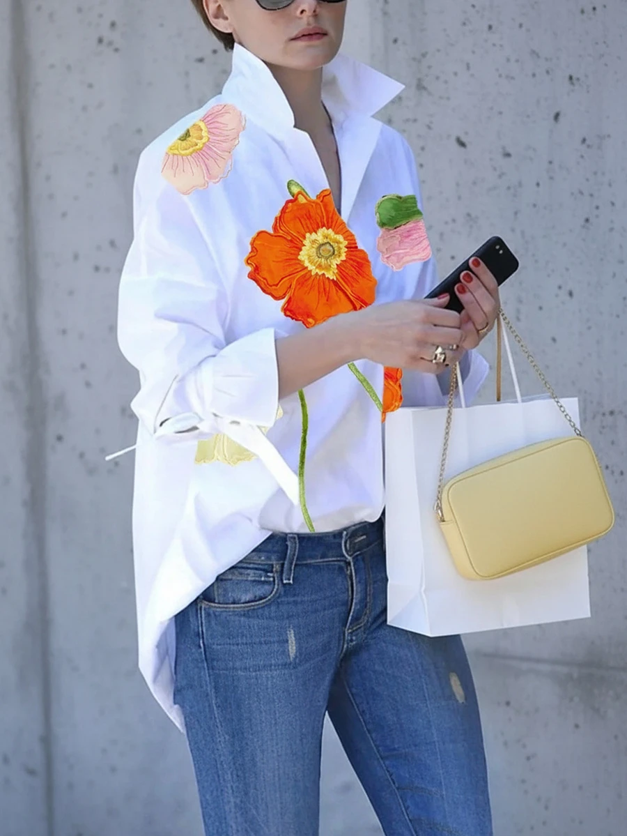 Áo mùa hè, trang phục mùa xuân hè cho nữ, áo kiểu thường ngày cho lễ hội, trang phục công sở cho nữ. - trắng - Xem 1