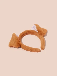 Hatastic 1个可爱毛绒小狗耳朵发箍，女士口罩清洗发箍，趣味发饰发圈，发带，发箍头箍圣诞礼物 - 彩色 - 查看 4