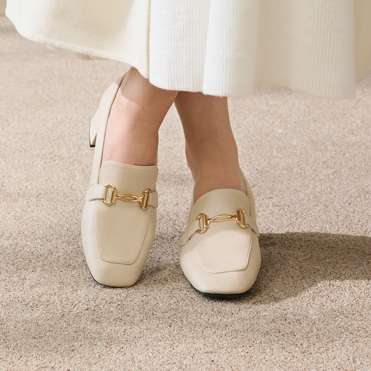 Mocasines de tacón alto para mujer: zapatos con tacón grueso, nuevos zapatos retro de primavera y otoño 2024, zapatos versátiles británicos para