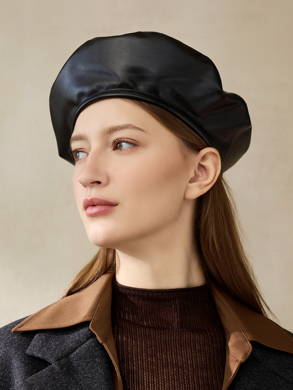 Clariva 1pc Minimalist Solid Beret Vintage Casual,School Gifts