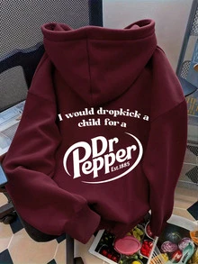 I Would Dropkick A Child For A Sweatshirt, Women Solid Color Long Sleeve Pocket Dropped Shoulder High Quality Casual Sweatshirt, Fall/Winter