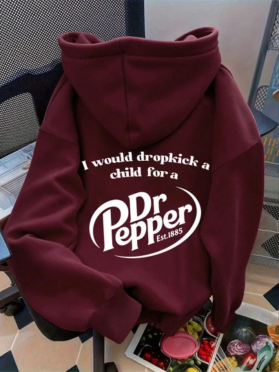 I Would Dropkick A Child For A Sweatshirt, Women Solid Color Long Sleeve Pocket Dropped Shoulder High Quality Casual Sweatshirt, Fall/Winter