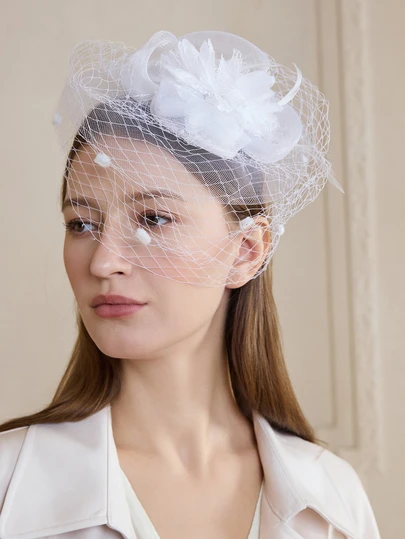 Clariva 1 Pc Fascinators Hats For Women Tea Party Hat Kentucky Derby Hat Wedding Headpiece Mesh Hair Clip Mini Hats Tiny Hats Mini Top Hat Mini Cap, School Stuff, Gifts Gifts