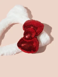 Hatastic Tom's Cat 耳朵毛絨髮箍，S 號休閒拍照髮飾，蝴蝶結髮箍，聚酯纖維，適合四季情人節，髮帶，髮箍，禮物，音樂節，返校季 - 彩色 - 查看 6
