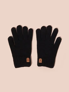 Hatastic 1 đôi găng tay mùa đông hai lớp giữ ấm cho nữ, có chức năng cảm ứng màn hình, được dệt từ da hươu và lông cừu giúp giữ ấm trong thời tiết lạnh, hoàn hảo cho các bữa tiệc, lái xe, chơi game, đạp xe, leo núi và viết. Phụ kiện găng tay mùa đông, quà tặng lễ hội âm nhạc. - màu đen - Xem 2