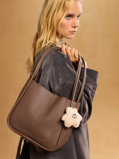 Tropiscape 复古风女士时尚休闲百搭PU纯色拼接大容量手提包单肩包，书包，大容量，便携，经典休闲，商务休闲，适合青少年、女性、大学生、白领，完美适用于工作、返校、中学、高中、大学、度假等场合，复古风女包，新款时尚大容量女包，圣诞礼物之选