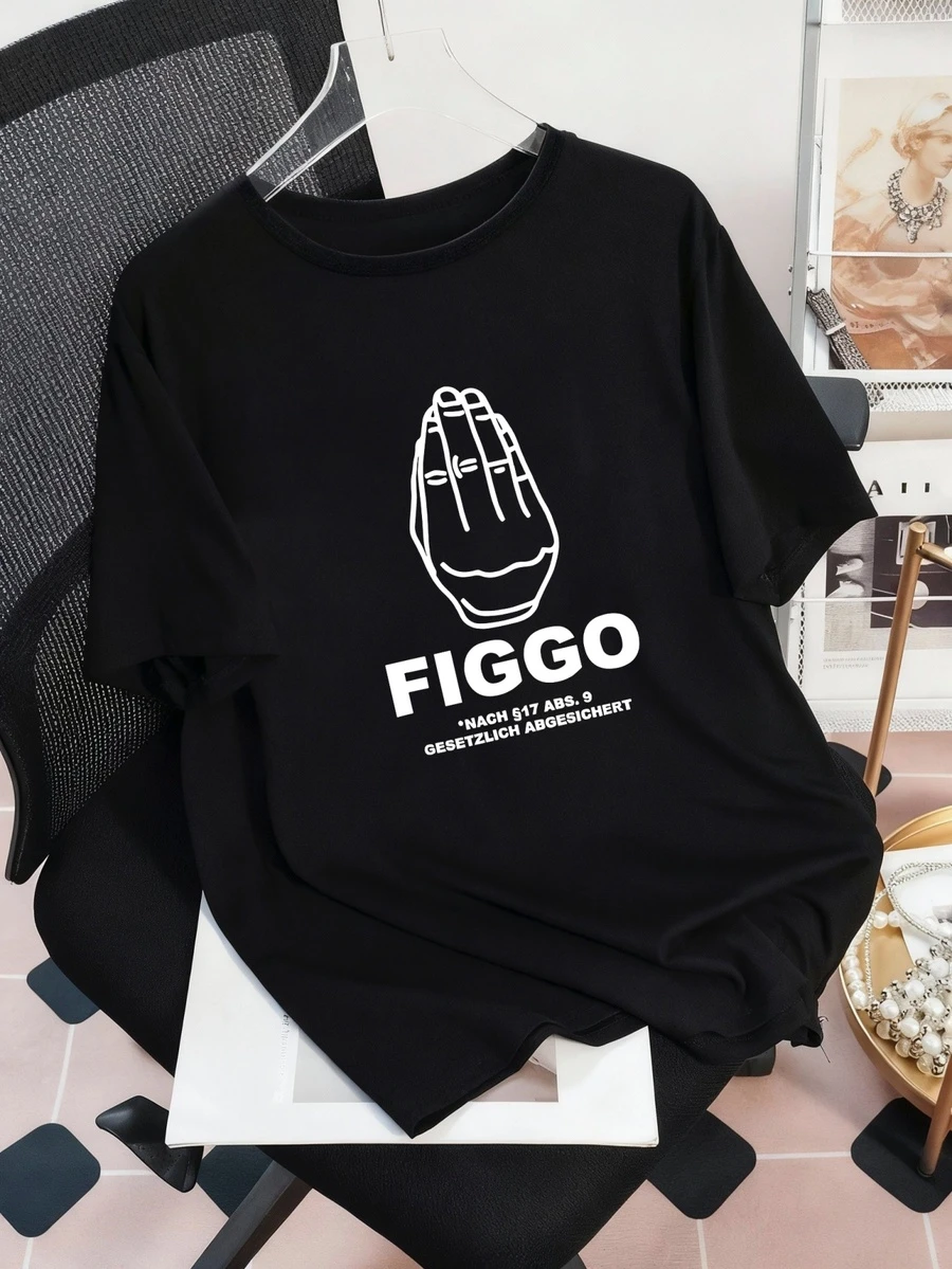 Plus Size Women's Summer Slogan Print Round Neck T-Shirt, Casual & Comfortable For Daily Wear