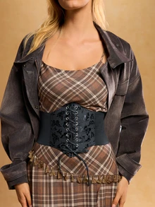 Tropiscape Cinto Elástico Feminino com Fivela Decorativa de Borboleta, Cinto Largo com Amarração na Cintura, Acessório de Moda para Vestido de Camisa, Cinto Modelador de Cintura Feminino para Vestido, Acessórios de Cinto Vintage Preto para Vestido, Cinto Modelador de Cintura para Vestido, Modelador de Cintura para Afinar a Cintura e Controlar a Barriga, Presentes de Natal