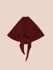 Hatastic 1 buc. Eșarfă/șal triunghiular pufos ușor, culoare solidă, casual, pentru femei, roșu/gri/bej/negru, potrivit pentru întâlniri, cumpărături, purtare zilnică, cadouri, festivaluri de muzică - A - Vizualizare 11