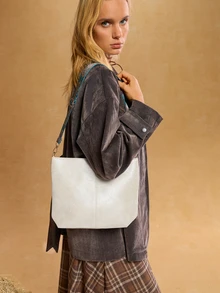 Tropiscape Túi xách, túi đeo vai, túi tote thời trang mới mùa hè 2024 có sức chứa lớn và chất lượng cao làm quà tặng Giáng sinh cho phụ nữ - Màu be - Xem 4