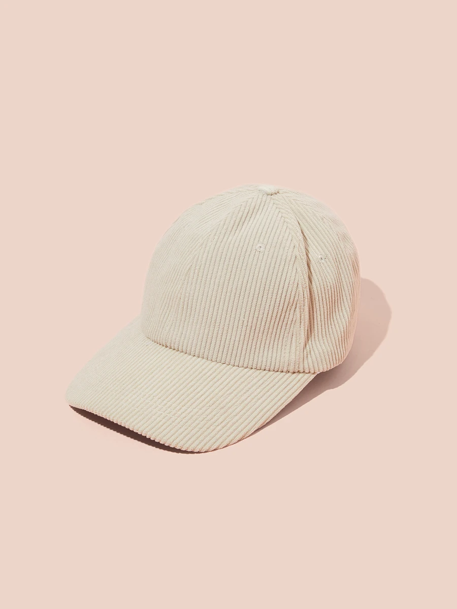 Hatastic قبعة بيسبول من الكوردوروي ذات لون أحادي بسيطة، مناسبة لفصول الربيع والخريف والشتاء، مناسبة للارتداء اليومي، متعددة الاستخدامات للرجال والنساء، قبعة، قبعة بيسبول، قبعات للنساء، زي، هدايا أزياء النساء، مهرجان الموسيقى - بيج - مشاهدة 1