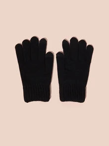 Hatastic 1 đôi găng tay mùa đông hai lớp giữ ấm cho nữ, có chức năng cảm ứng màn hình, được dệt từ da hươu và lông cừu giúp giữ ấm trong thời tiết lạnh, hoàn hảo cho các bữa tiệc, lái xe, chơi game, đạp xe, leo núi và viết. Phụ kiện găng tay mùa đông, quà tặng lễ hội âm nhạc. - màu đen - Xem 3