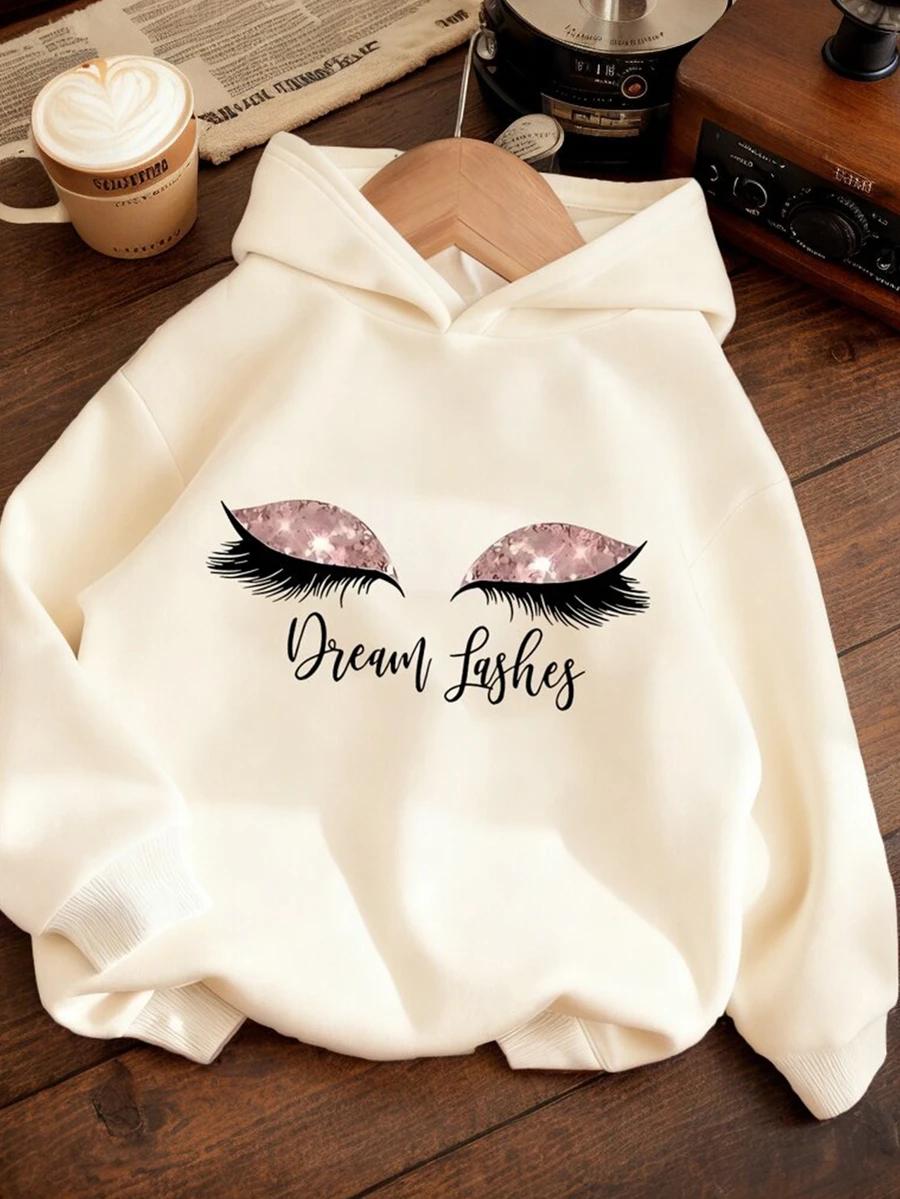 1pc Tween Girl Thermal Lined Thick Warm Sweatshirt, Young Student Clothing, Suitable Autumn/Winter Long Sleeve Top - Apricot - View 1