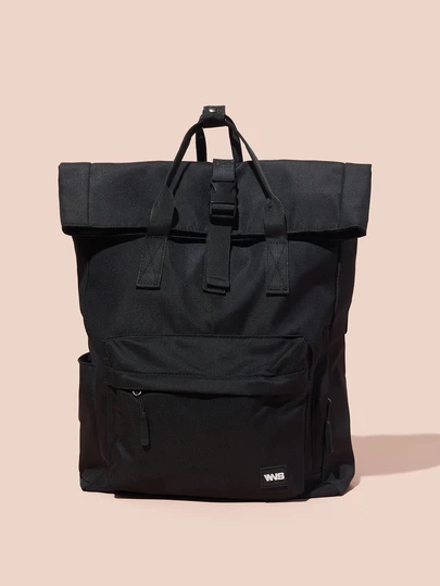 Hatastic Solid Color Women's Functional Backpack Suitable For Commuting And Travel, Minimalist Daily Functional Backpack For Women, Solid Color Women's Functional Backpack, Minimalist Sports Style Black Backpack For Women, School Supplies, School Backpack, School Bag, Backpack For School, Back To School Backpack, School Bookbag, Big Backpack, Backpack School, Back To School Bags, Large Capacity, Waterproof, Laptop Compartment, Lightweight, Portable, Foldable, Classic Casual, Boys And Men, Perfect For Back To School, First Day Of School, Middle School, High School Gifts