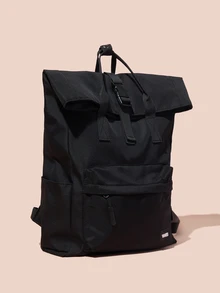 Hatastic Solid Color Women's Functional Backpack Suitable For Commuting And Travel, Minimalist Daily Functional Backpack For Women Halloween - Black - View 4