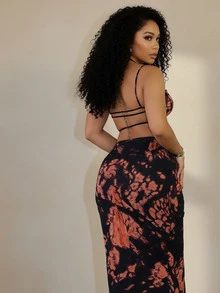 Đầm hở vai hở vai in họa tiết kỳ nghỉ gợi cảm cho nữ, mùa hè - Nhiều màu - Xem 2