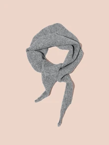 Hatastic 1 buc. Eșarfă/șal triunghiular pufos ușor, culoare solidă, casual, pentru femei, roșu/gri/bej/negru, potrivit pentru întâlniri, cumpărături, purtare zilnică, cadouri, festivaluri de muzică - A - Vizualizare 6