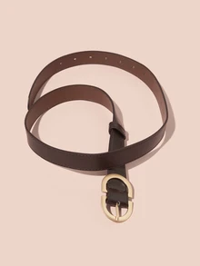 Hatastic Cinturón simétrico con hebilla, ideal para verano, escuela, otoño y festivales musicales - Café integral - Ver 3
