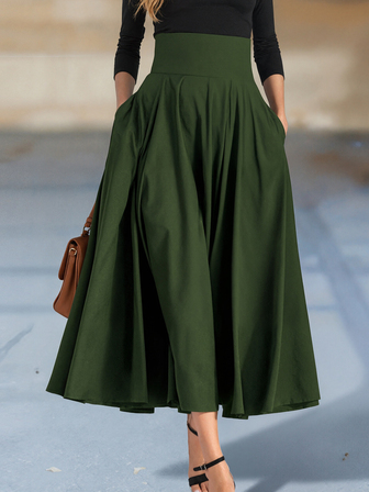 Europe And The United States Fashion Autumn Clothes Women Elegant Waist Fine Fashion Style Pleated Skirt Y2k Clothes Women Streetwear Independent Station Explosion Women Back To School Commuter Butterfly End Waist Slim Slouchy Casual Swing Skirt