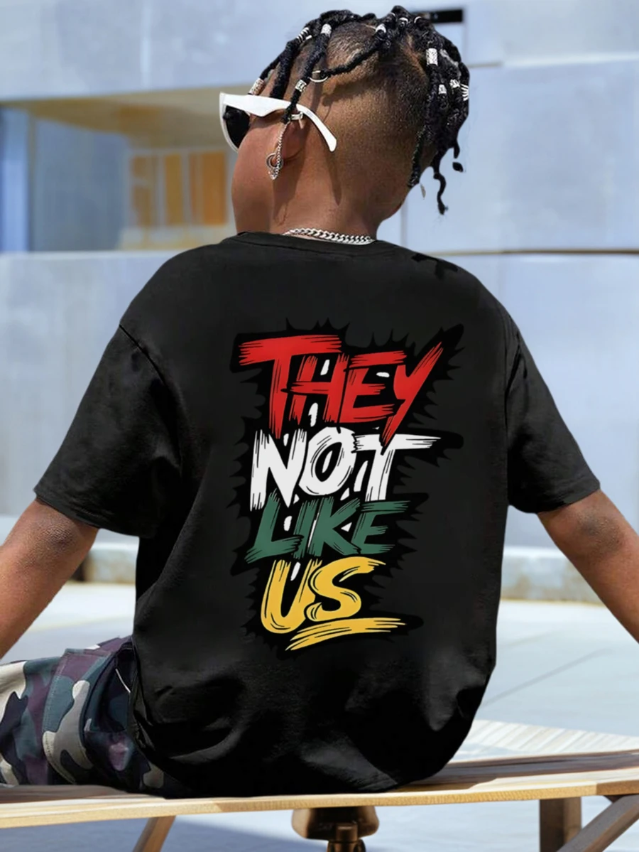 Áo thun ngắn tay cổ tròn in hình phong cách thường ngày cho bé trai, thích hợp mặc đi học mùa hè, quần áo trẻ em - Áo thun in chữ tiếng Anh cá tính, mang lại niềm vui cho mọi trẻ em! Áo thun in hình, quần áo trẻ em cho bé trai. - màu đen - Xem 1