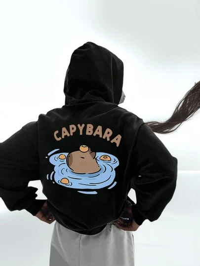 1件装青少年男童休闲印花套头卫衣，保暖内衬，长袖，秋冬季 - 趣味多彩的卫衣，激发孩子的想象力