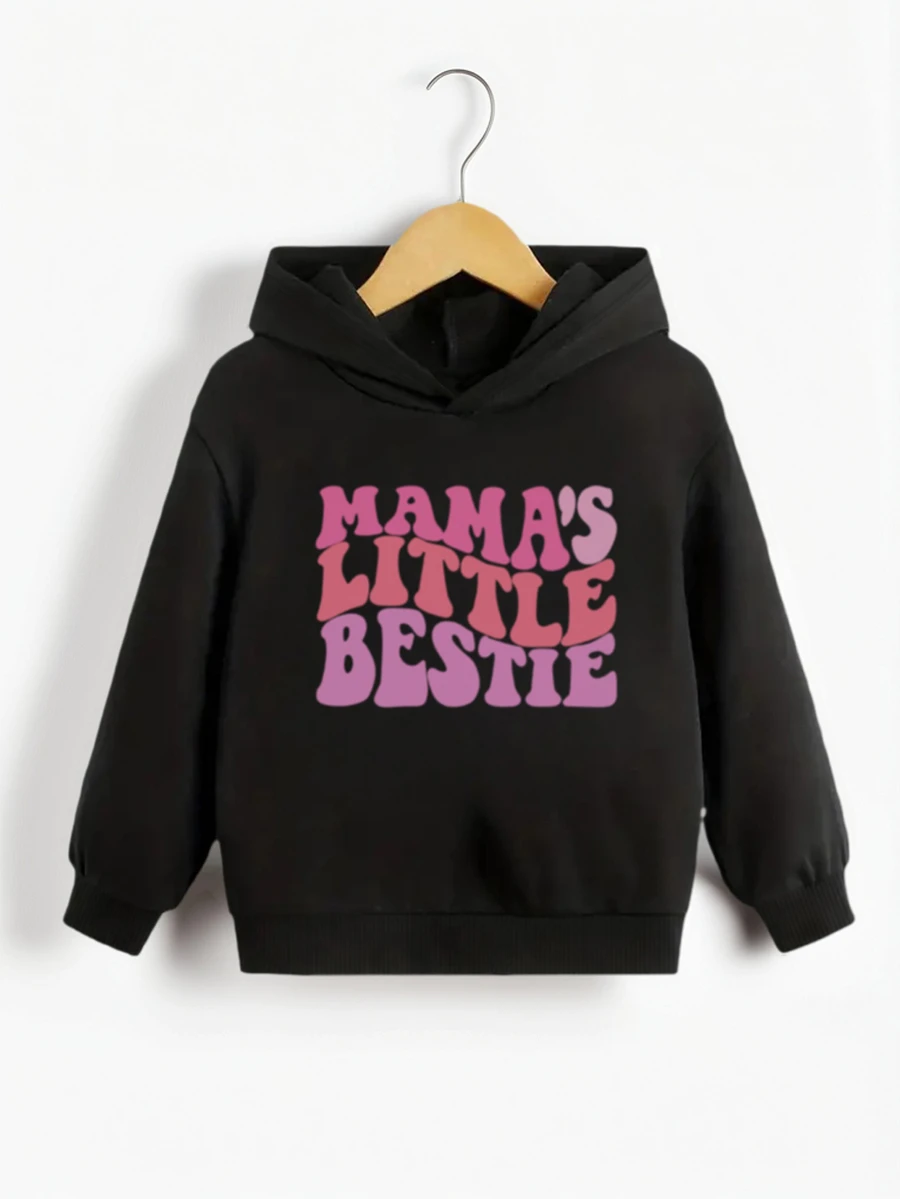 秋冬季女童儿童休闲印花连帽卫衣，加厚绒布，长袖上衣——色彩缤纷的连帽卫衣将为每个孩子带来欢乐和幸福！连帽衫 女童服装 女童服装 女童