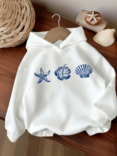 1pc Tween Girl Casual Floral Print Pullover Sweatshirt, Autumn/Winter Student Youth Clothing Long Sleeve Fleece Thick Top - Beautiful Blooming Flower, Love Of Plants, Fun And Colorful Sweatshirt To Inspire Every Child's Imagination