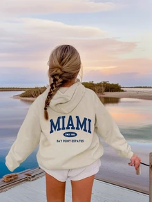 1 pezzo Felpa casual con stampa per ragazze pre-adolescenti, pullover, maniche lunghe, fodera interna spessa e calda, adatto per giovani fashioniste, stagione autunno/inverno! Felpa con cappuccio per ragazze pre-adolescenti, abbigliamento per bambini, abbigliamento per ragazze pre-adolescenti - Albicocca - Visualizzare 1