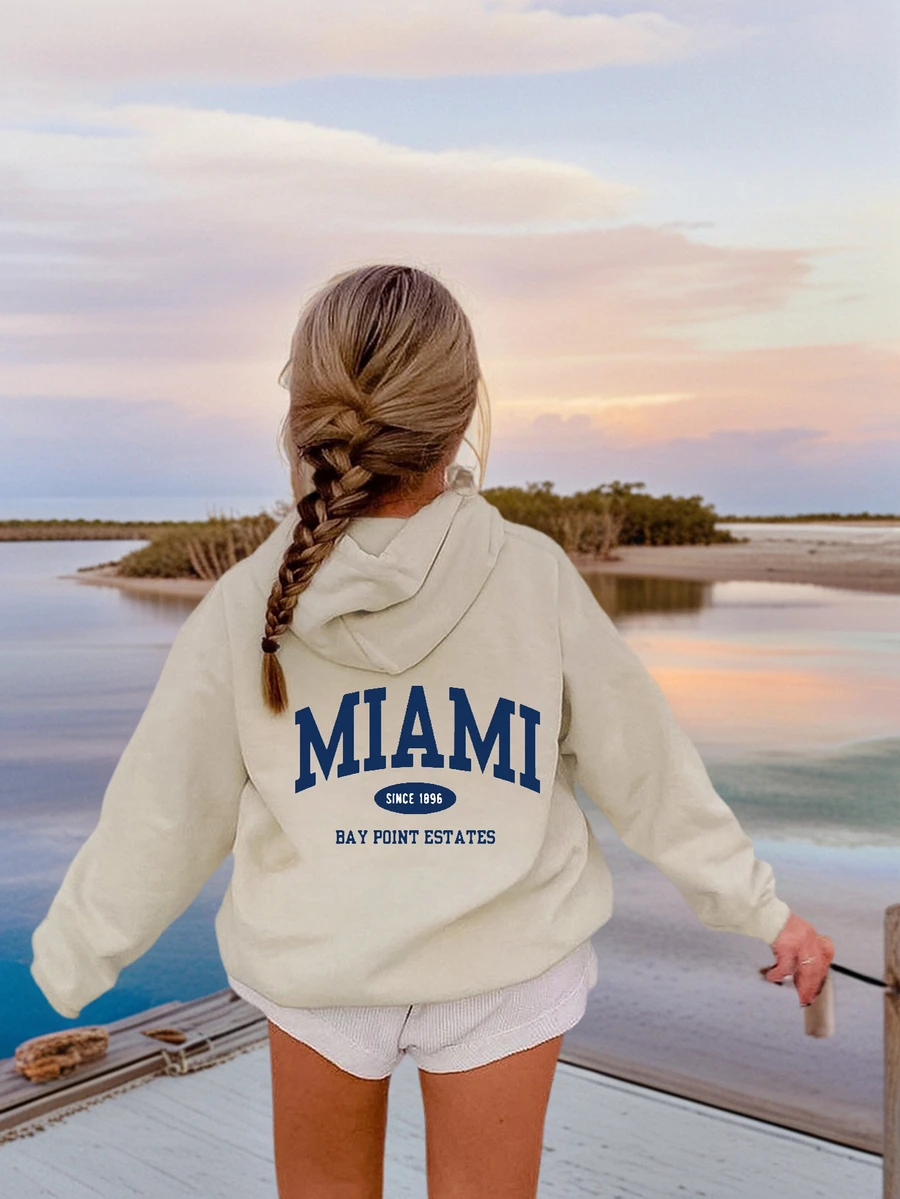 1 pezzo Felpa casual con stampa per ragazze pre-adolescenti, pullover, maniche lunghe, fodera interna spessa e calda, adatto per giovani fashioniste, stagione autunno/inverno! Felpa con cappuccio per ragazze pre-adolescenti, abbigliamento per bambini, abbigliamento per ragazze pre-adolescenti - Albicocca - Visualizzare 1