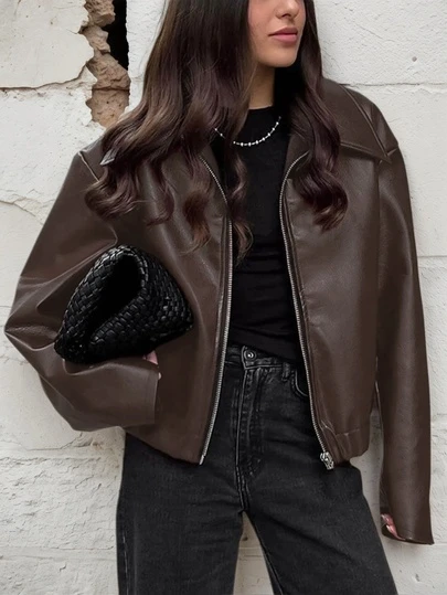 معطف نسائي مناسب للربيع والخريف، مريح وبارد وأنيق، له طابع جوي، مناسب للسفر، له إحساس بالحرية، سحاب، مطابقة سهلة، أكمام طويلة، تجميع، طوق، عطلة ترفيهية، غير مرن، نسيج ملمس، عصري وبسيط