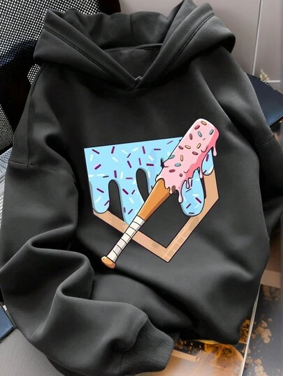 青少年男孩保暖连帽棒球运动衫，冬季保暖长袖上衣，适合儿童、青少年街头/休闲/时尚/日常/运动/时尚/校服