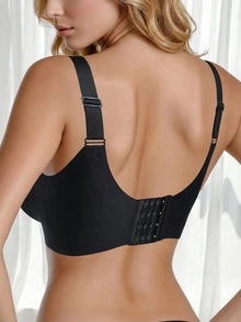 2pcs Women Seamless Wireless Bras, Removable Pads, Comfortable Lift-Up Bras Wireless, Adjustable Black Bras - Multicolor - View 3