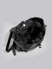 Ba lô đinh tán cổ điển, ba lô du lịch phong cách punk retro, ba lô học sinh phong cách gothic dành cho nữ. Lễ hội âm nhạc. - màu đen - Xem 5
