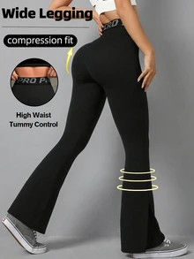 1pc High Waist Solid Color Yoga Leggings With Suitable For Hiking Outdoor Sports And Casual Wear Workout New Butt Lifting Sports Pants Run Pants For Women - Black - View 1