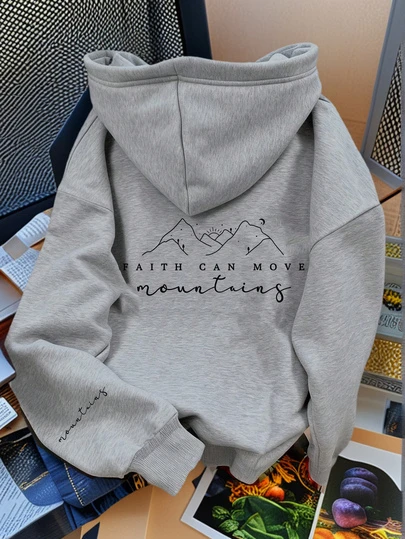 Women's Fashionable Autumn/Winter Hooded Pullover Sweatshirt, Soft & Comfortable Thermal Lined Casual Top. Women's Leisure Thermal Lined Pullover Sweatshirt With Collegiate Style Graphic Print, Radiating Youthful Vitality. Suitable For Running, Lounging, Gatherings, Parties, Etc. Provides Warmth In Autumn/Winter, Suitable For Activities Like Running And Exercising. Oversized Thick Hooded Sweatshirt For Women, Fits Street Style And Outdoor Wear, Suitable For Autumn/Winter.