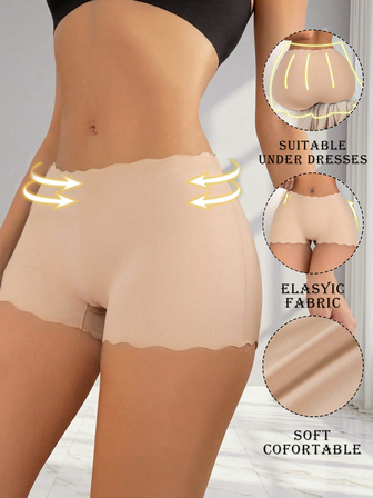 Women's Boxer Panties Seamless Panties Boyshort Ice Silk Shorts Breathable Soft Skin-Friendly Boxer Short Briefs Comfy Lingerie Female Underwear