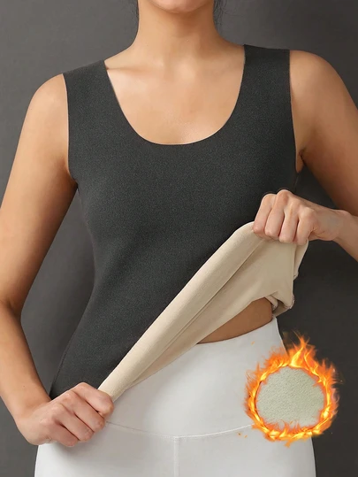 女士无袖保暖内衣，休闲正装皆宜，冬季衣橱必备，舒适时尚设计，易打理面料，办公着装