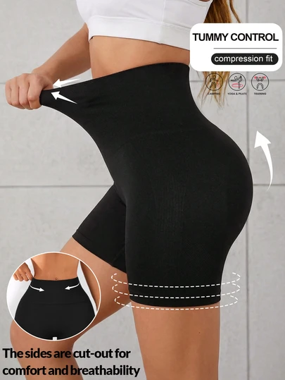 Women Sexy 4-Way Stretch Butt Lifting Legging Fitness Yoga Pants High Waist Tummy Control Running Shorts With Waist Cincher And Breathable Mesh Waist Shaping Boxer Shorts Sports Cycling Underwear Workout Shorts Seamless Slim Sports Gym Shorts