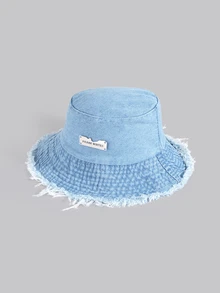 DareSee Street Women's Denim Bucket Hat, Washed Bucket Hat, Sun Hat With Small Label, Sun Protection, Lightweight Section, Summer Music Fest - Fisherman's Hat - View 1