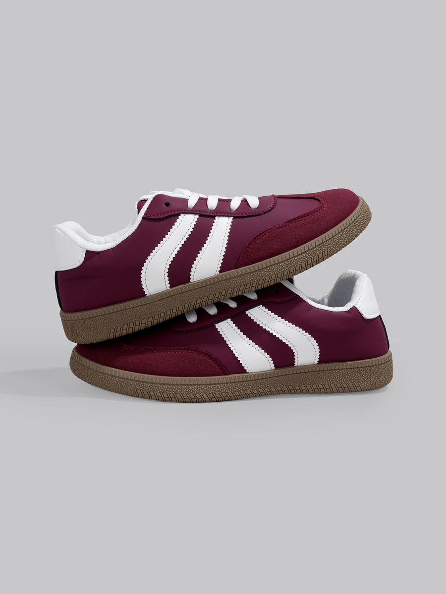 DareSee Women's Fashion Casual Sports Shoes, Burgundy Dexton Sneakers, Running Shoes - Burgundy - View 1