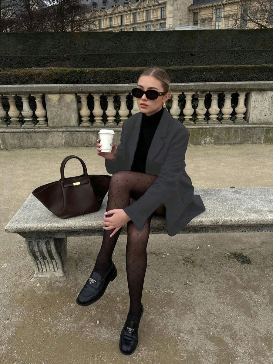 Women's Casual/Office Gray Lapel Long Sleeve Blazer