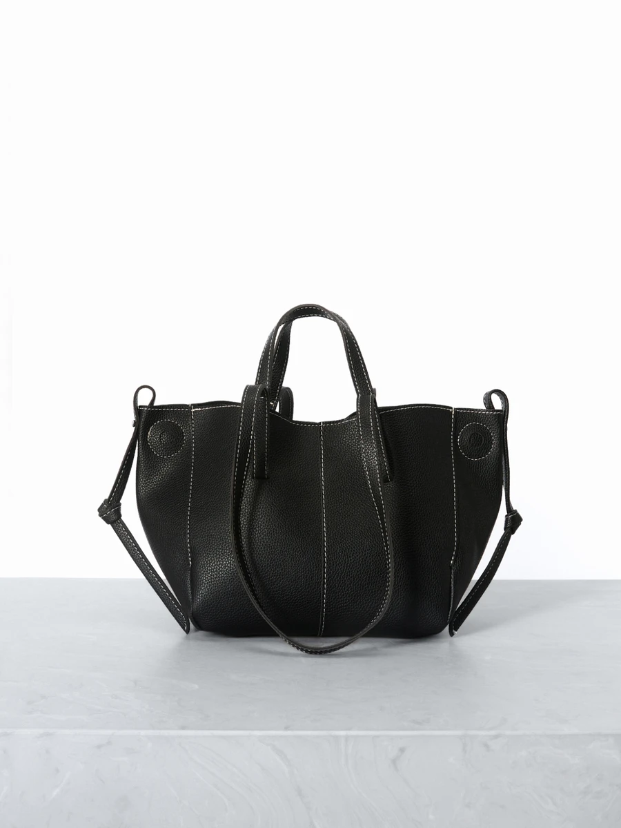 CHICVUE New Casual Minimalist Fashionable Versatile Large Capacity Tote Shoulder Bag, New Fashionable Big Bags For Women - Black - View 1