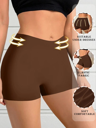 Pantalones cortos elásticos sin costuras, pantalones cortos de seda de hielo no reveladores, bragas cómodas antirrozaduras con dobladillo que no se enrolla, ropa interior de mujer, bragas de mujer, adecuadas para primavera y verano