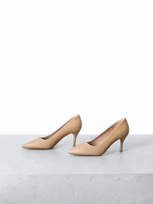 CHICVUE Pantofi cu toc stiletto, toamnă/iarnă, cu vârf ascuțit, culoare uni elegantă, kaki, cu toc înalt pentru femei, eleganți - Kaki - Vizualizare 4