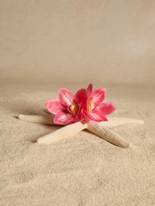 Tropiscape 5/4/1 pieza, Pasador de pelo con flor azul simulada en forma de pico de pato, accesorio de pelo hecho a mano dulce para decoración de vacaciones en la playa de Hawái, el vestido perfecto para primavera y verano! Cottagecore, Atuendo de verano - Multicolor - Ver 3