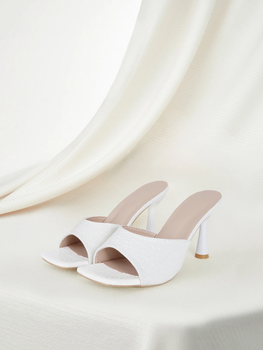 Clariva Women's High Heel Sandals, New Spring/Summer Fashion Thin Heel Petite Slip-On Sexy Minimalist Dress Shoes - Beige - View 1