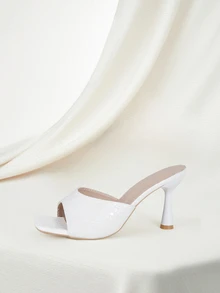 Clariva Women's High Heel Sandals, New Spring/Summer Fashion Thin Heel Petite Slip-On Sexy Minimalist Dress Shoes - Beige - View 3